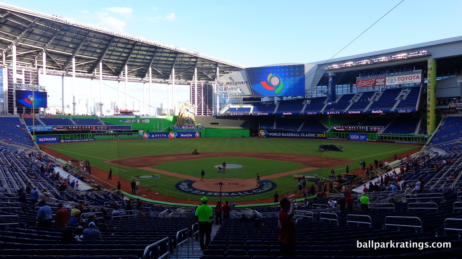 The underrated view from Marlins Park : r/baseball