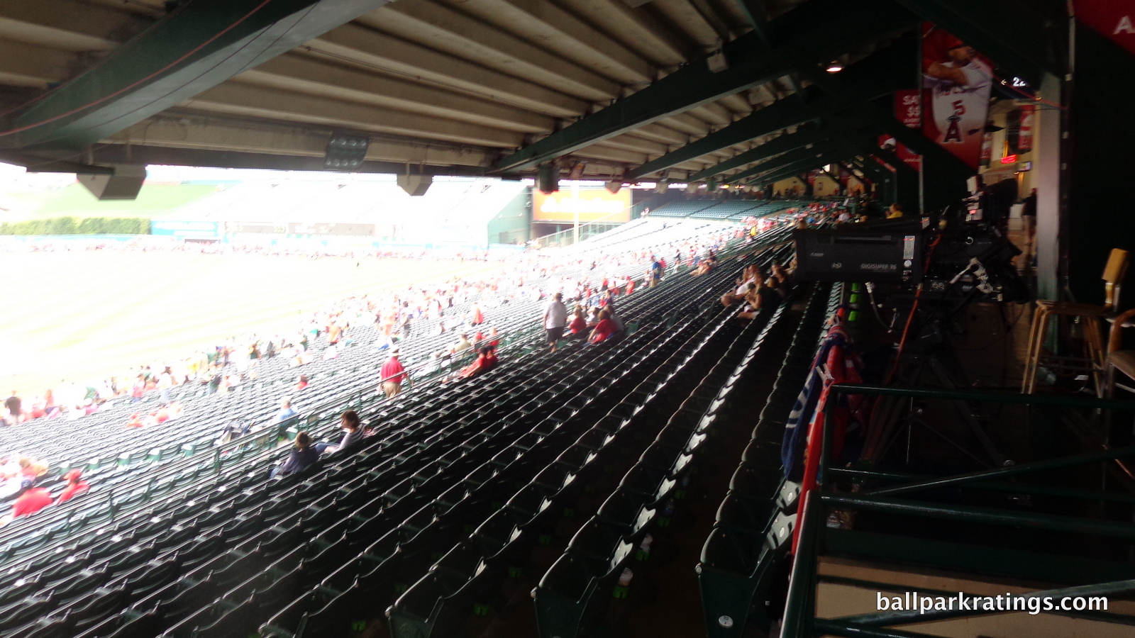 Angel Stadium terrace level overhang obstruction