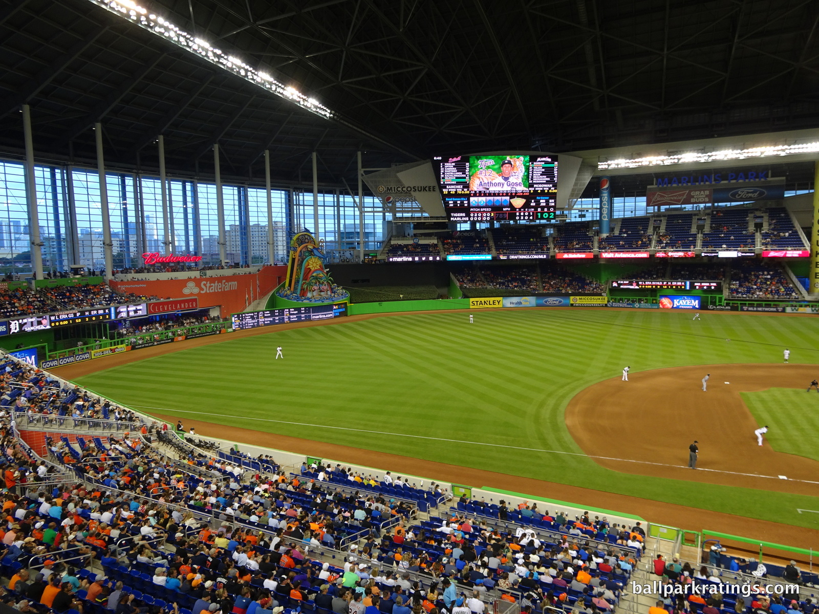 MLB Miami Marlins Baseball Field Metal Panel