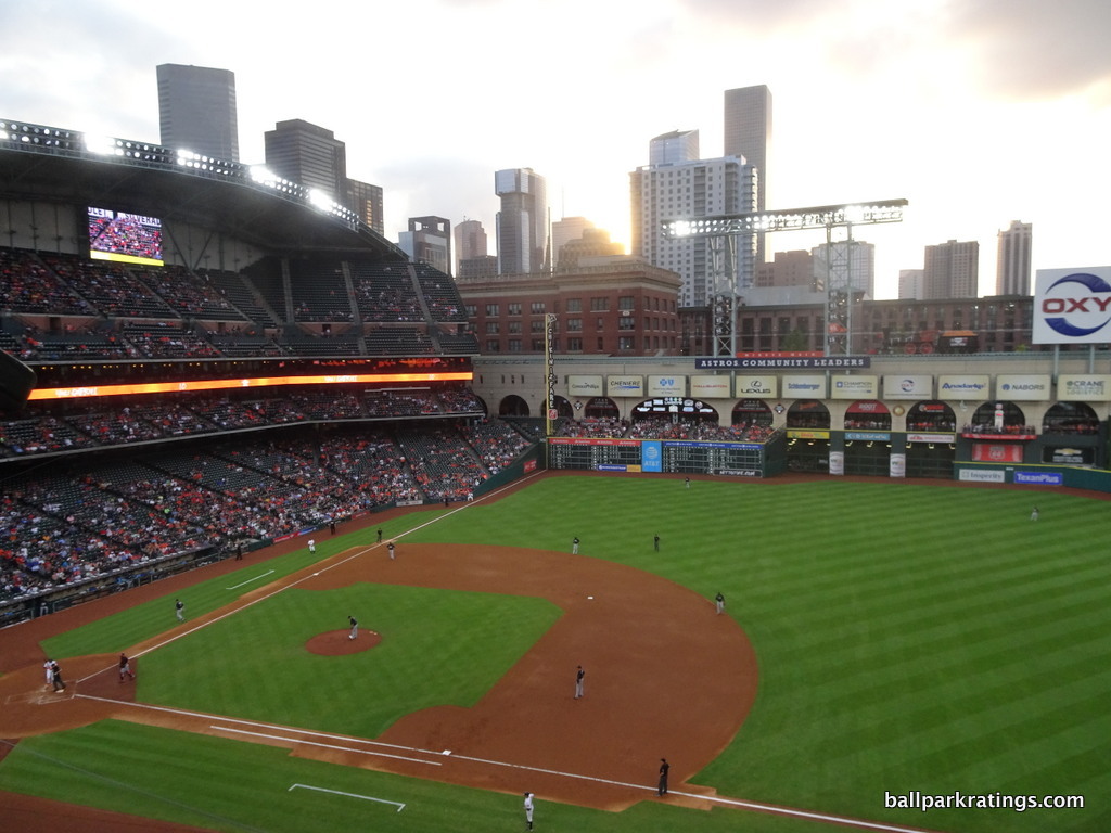 Minute Maid Park downtown view
