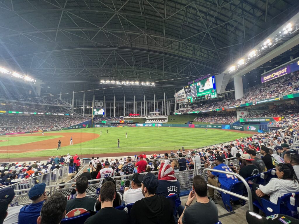 A final look at the Miami Marlins' loanDepot Park during the 2023 World Baseball Classic Championship Game.