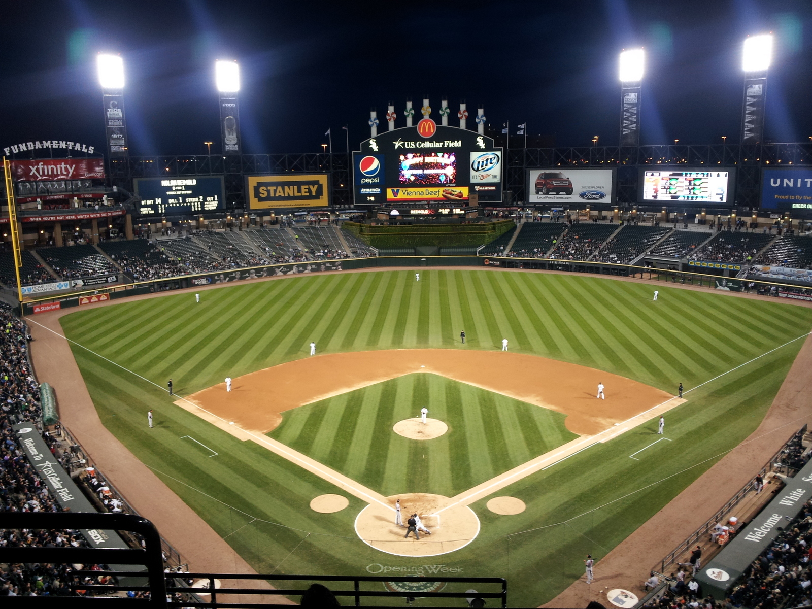 White Sox Stadium US Cellular Field Chicago Skyline 