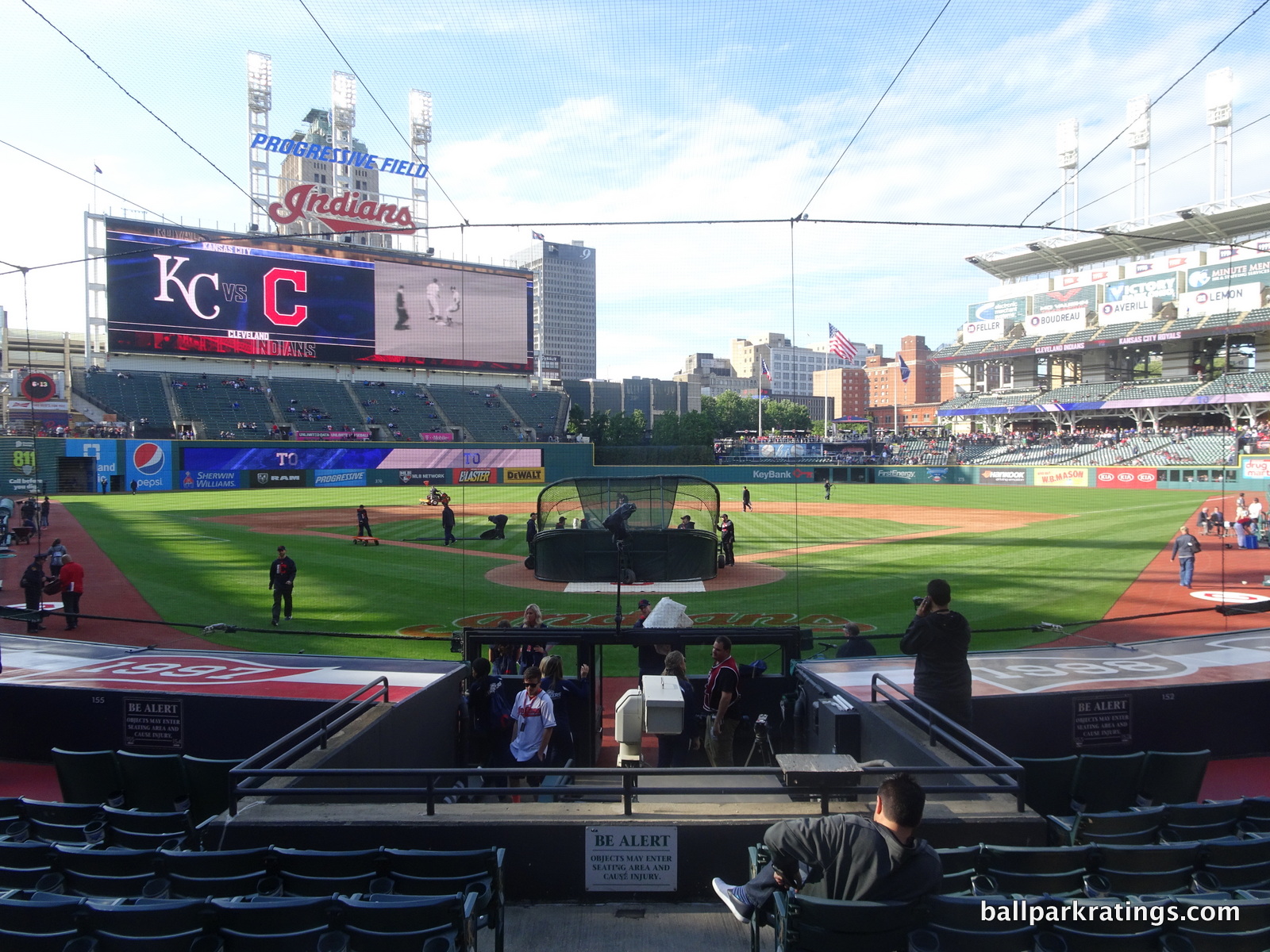 Progressive Field view from behind home plate