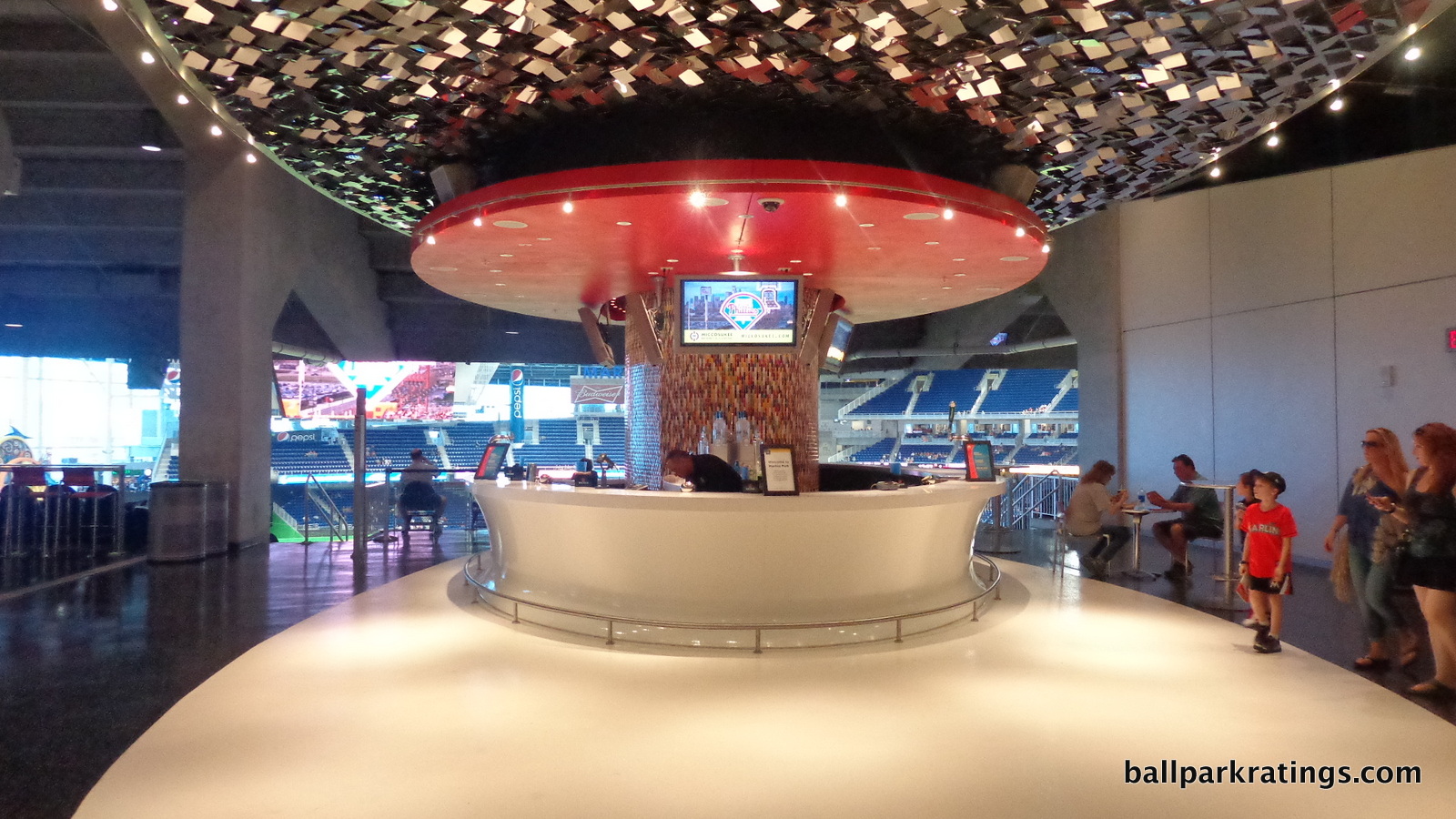 Marlins Park legends level bar