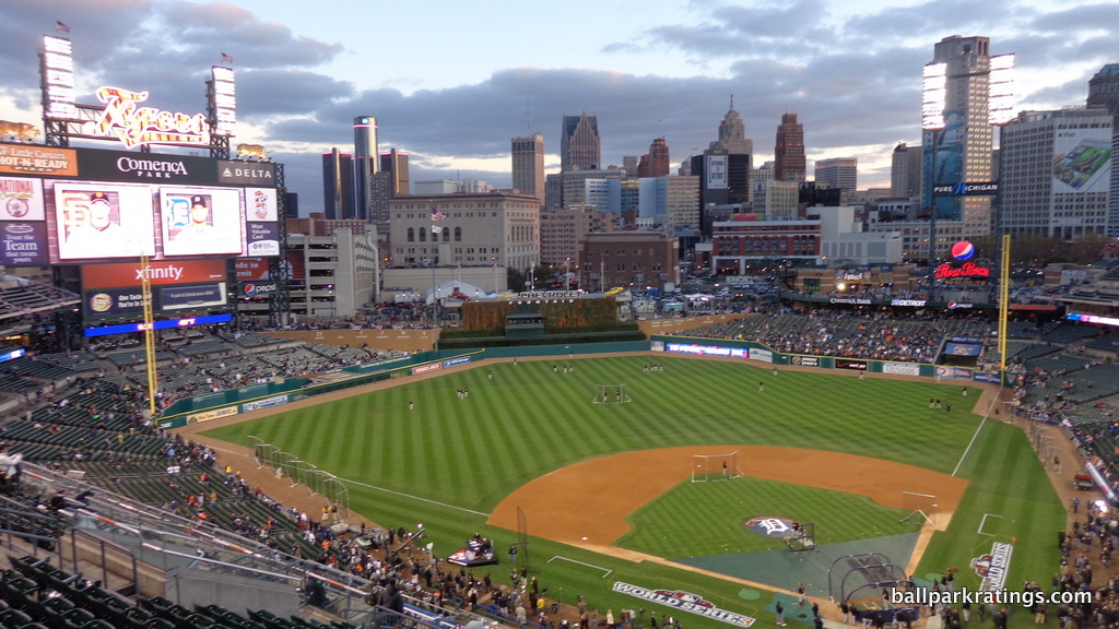 Comerica Park skyline view