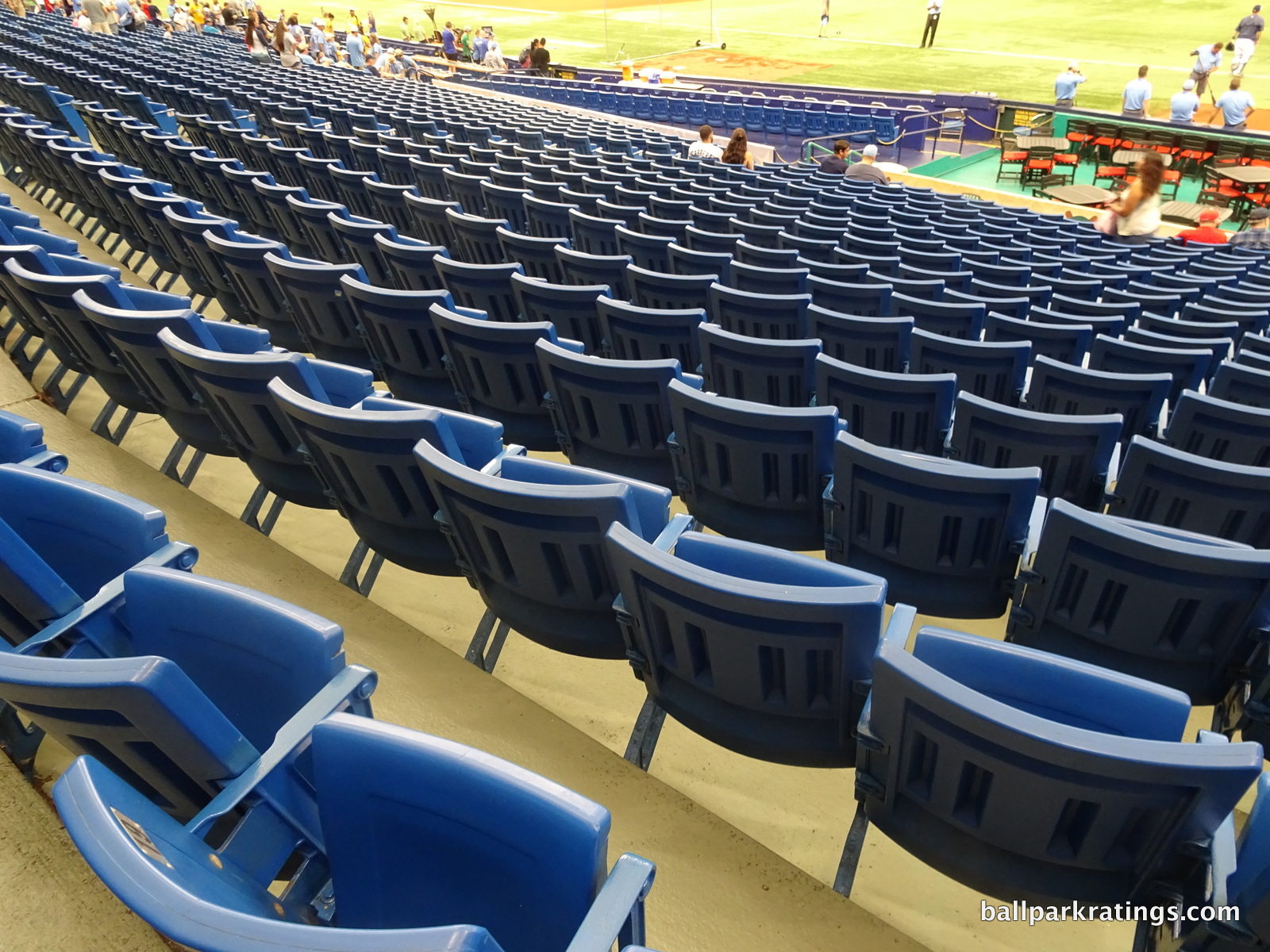 Tropicana Field sightlines seat angles 