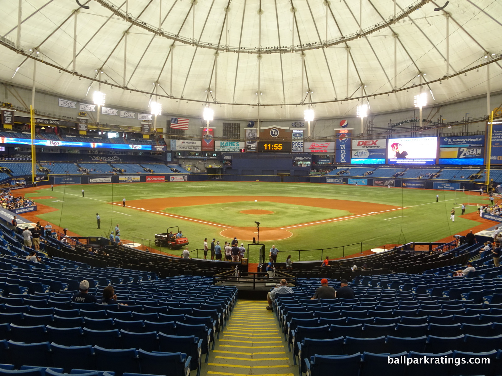 Tropicana Field behind home plate