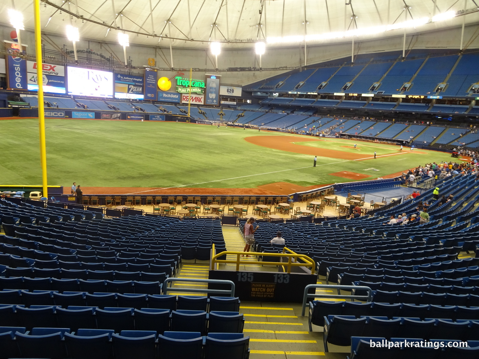 Rays game. Concessions at THE PARTY DECK - Review of Tropicana