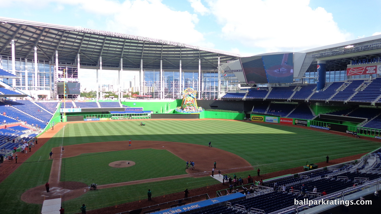 Marlins Park home run sculpture Marlinator 