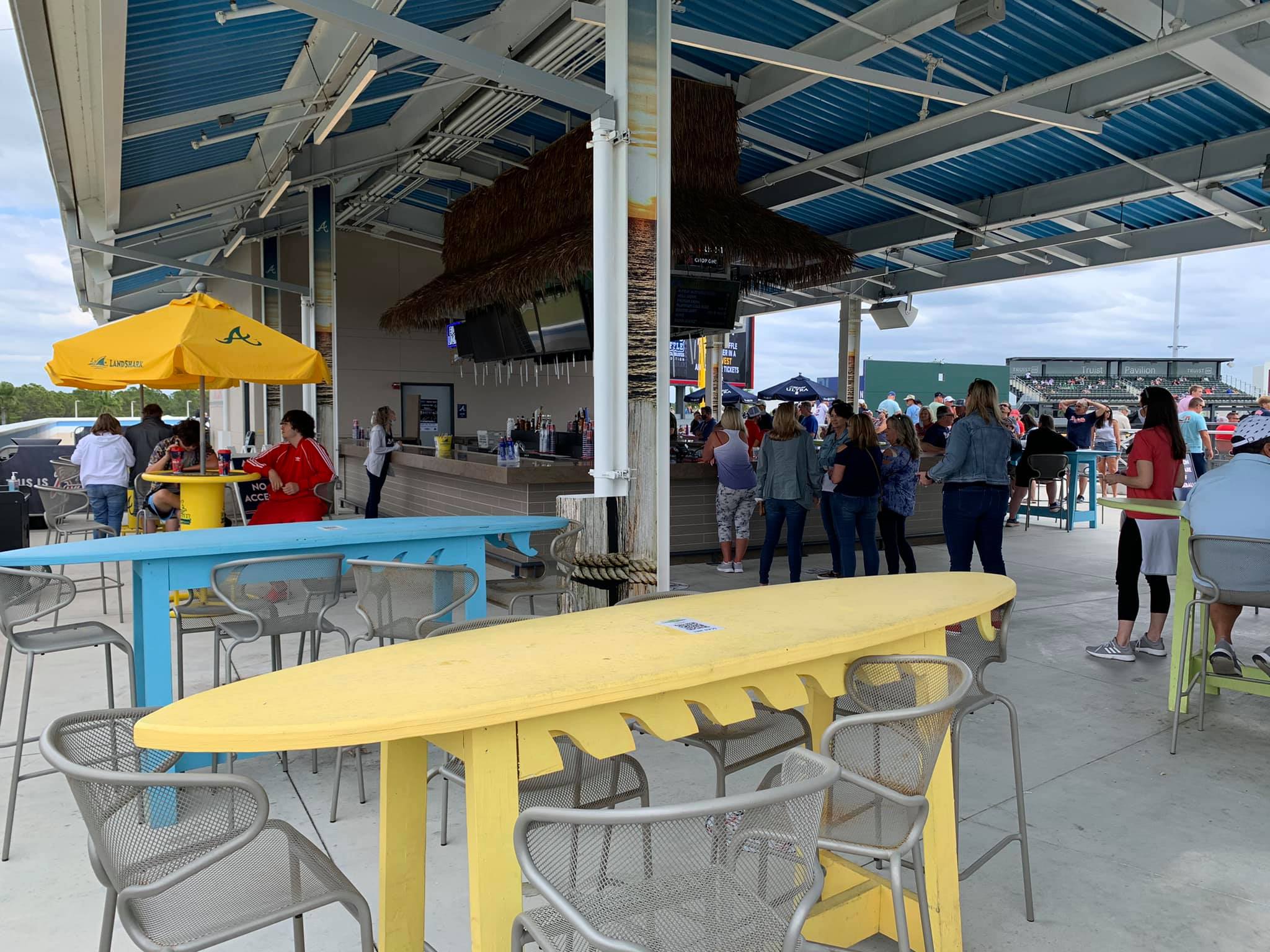 Also open on non-game days, CoolToday Park's Tomahawk Tiki Bar is one of the best amenities in the Grapefruit League.