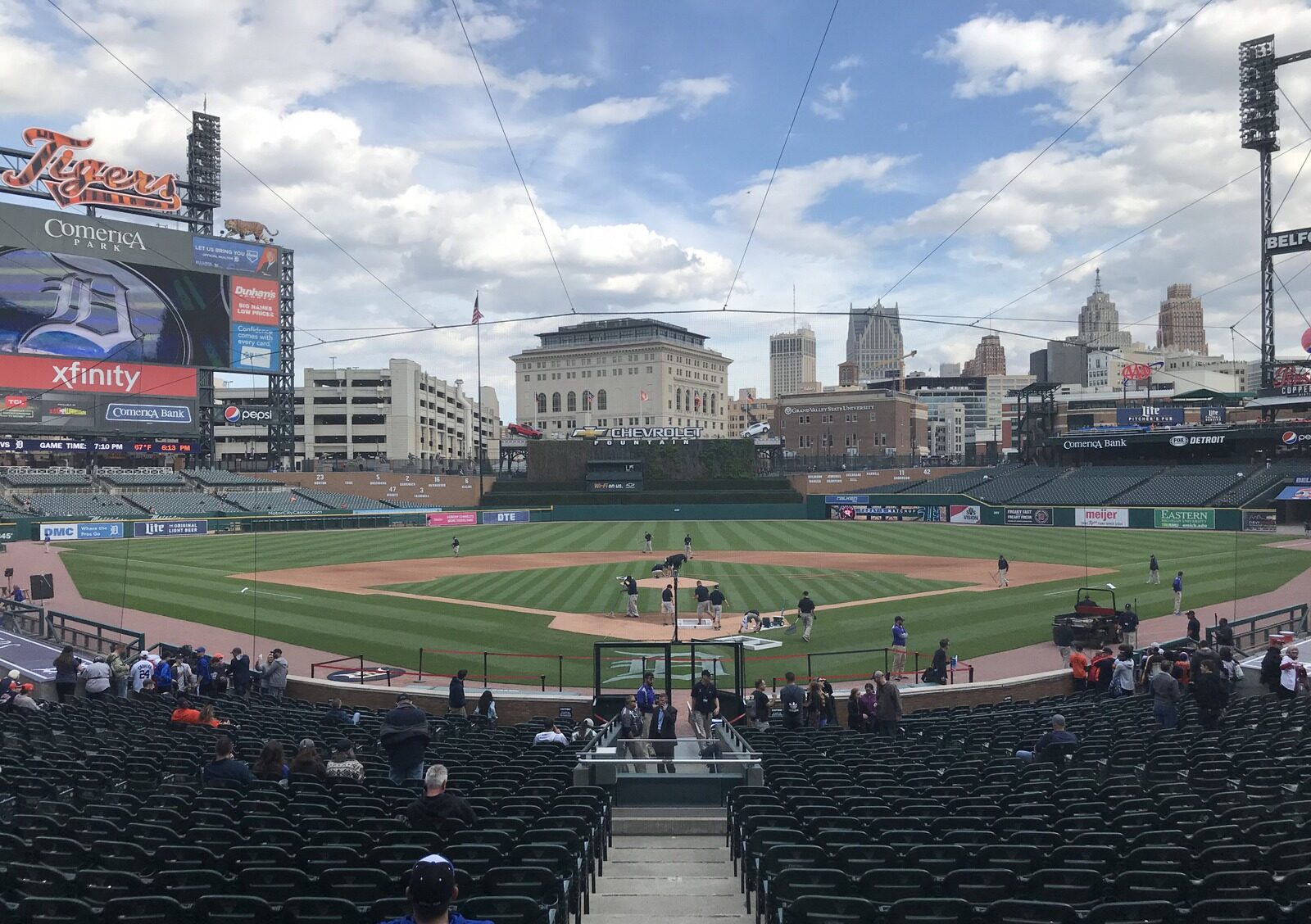 Comerica Park interior behind home plate