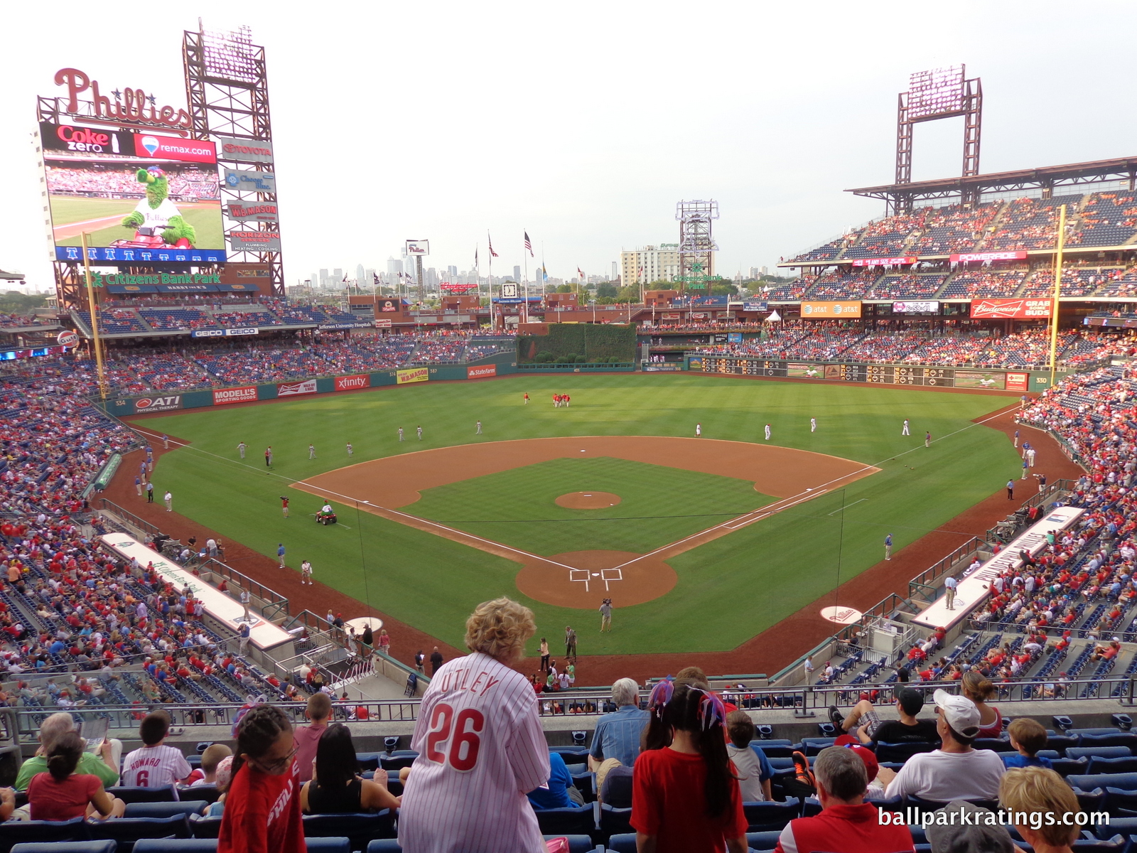 Citizens Bank Park behind home plate