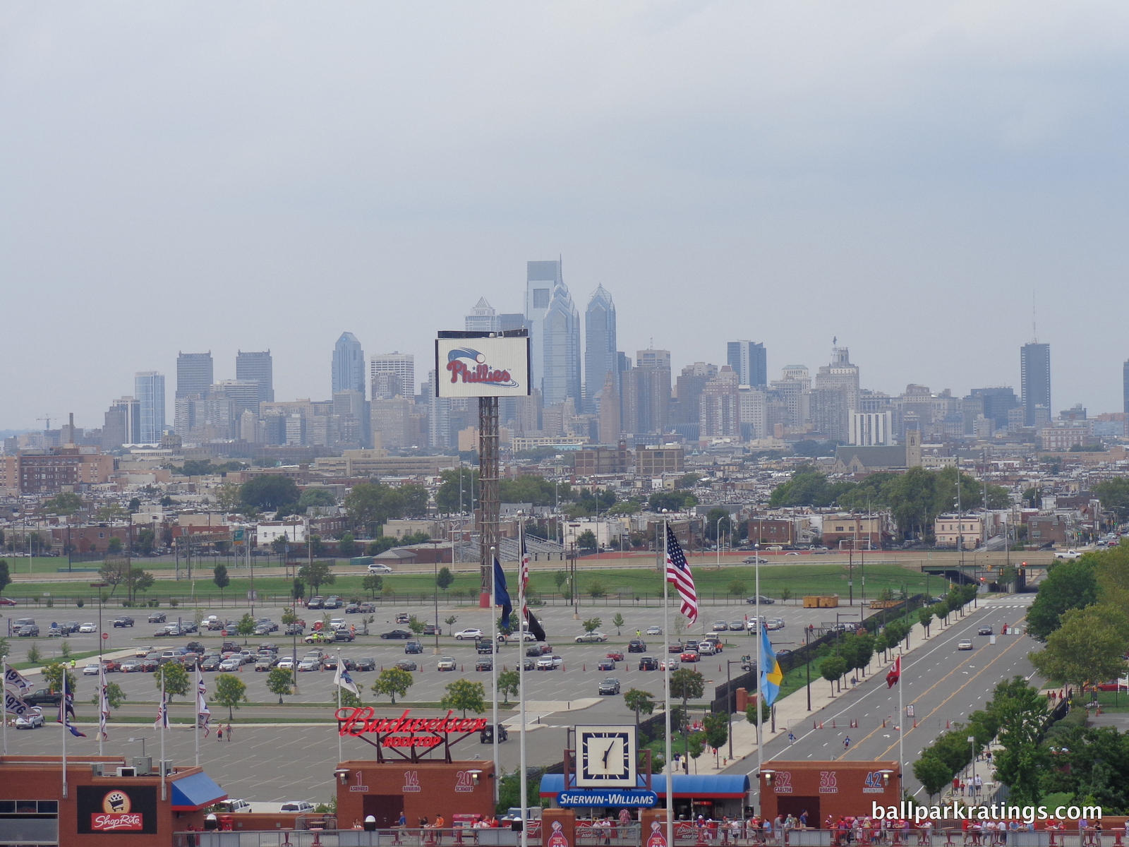 Citizens Bank Park downtown view