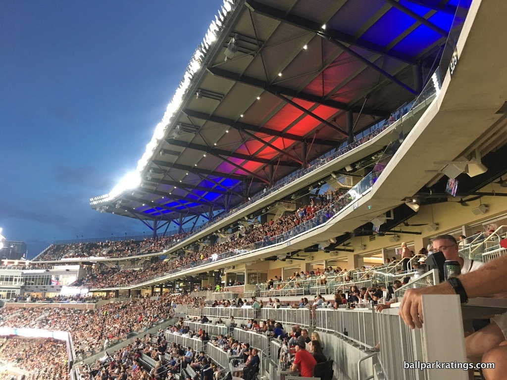 SunTrust Park lighting canopy night