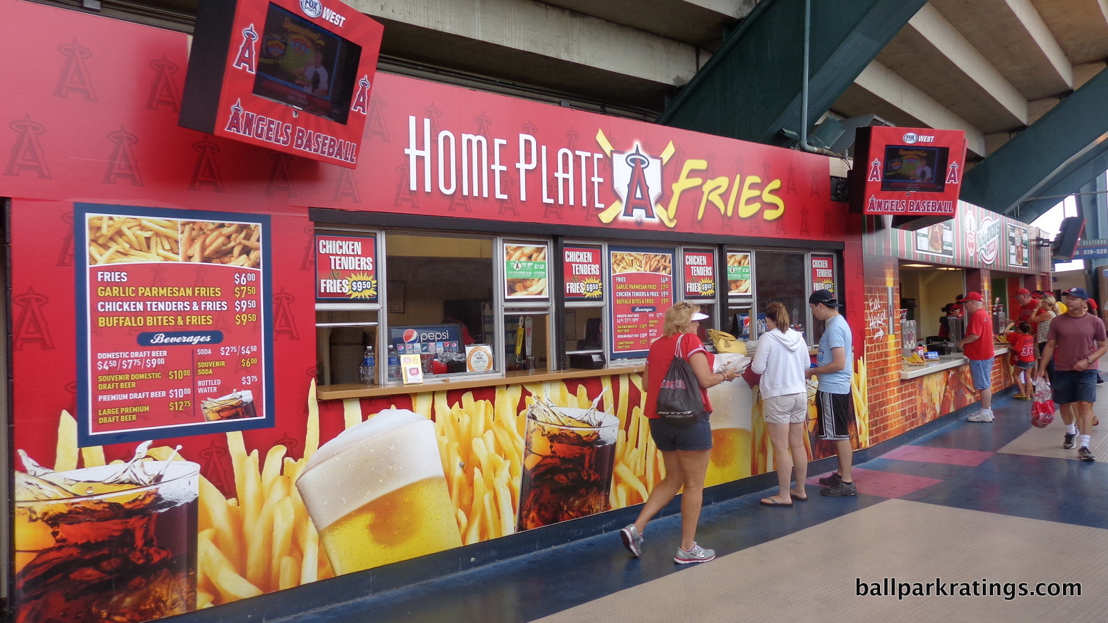 Angel Stadium concession signage concourses