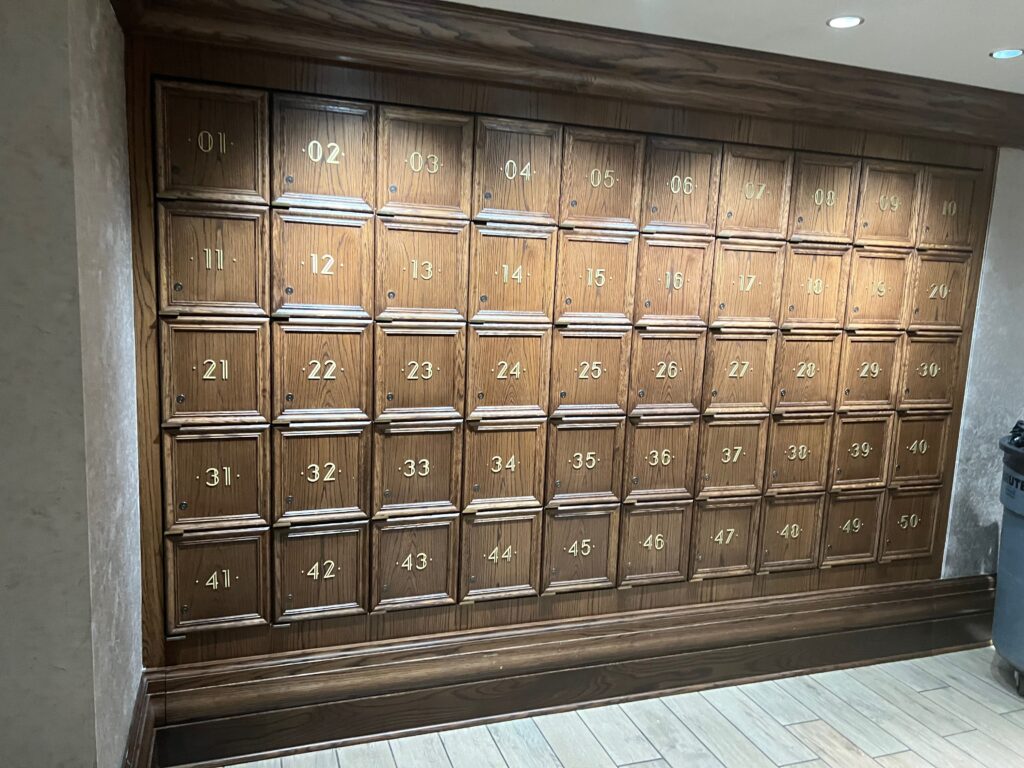 1914 Club Private lockers with phone chargers
