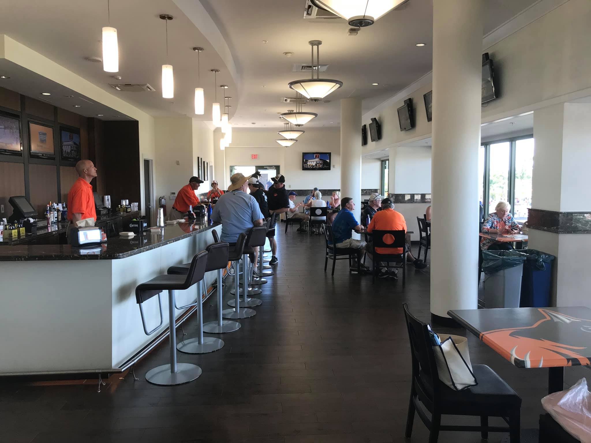 Beautiful Third Base Lounge at Ed Smith Stadium.