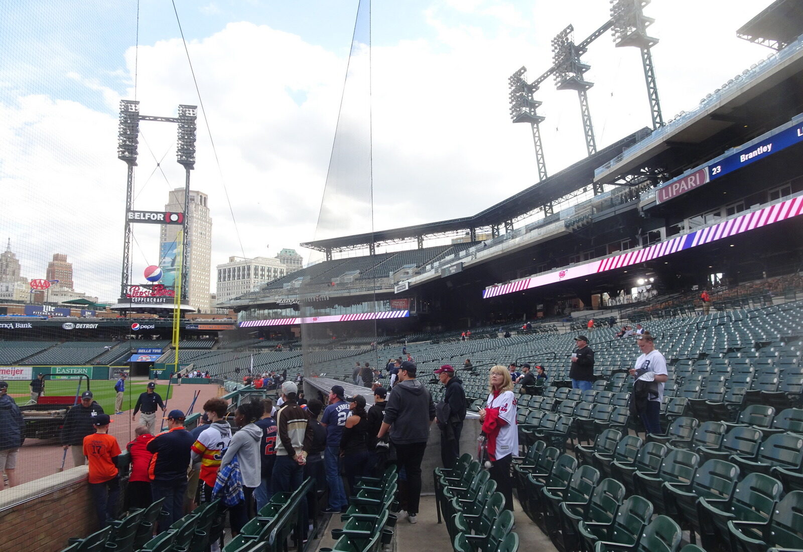 Comerica Park lower bowl seating