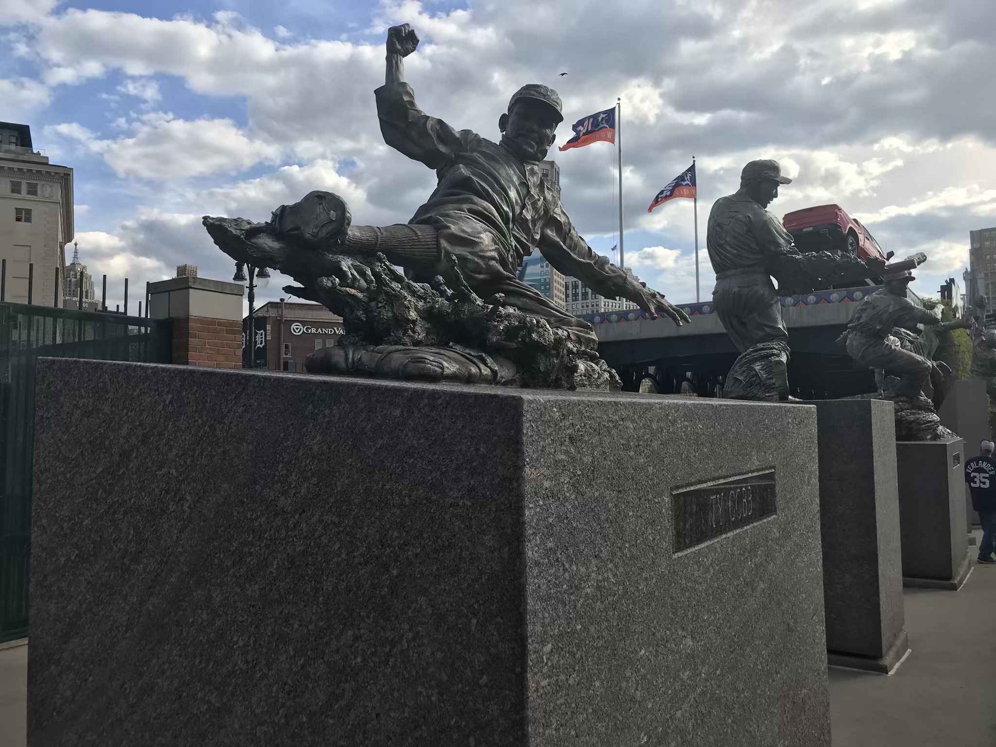 Comerica Park statues Ty Cobb