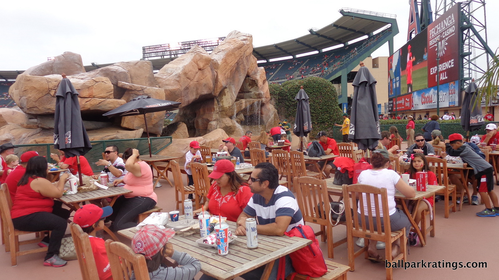 Angel Stadium picnic area geyser