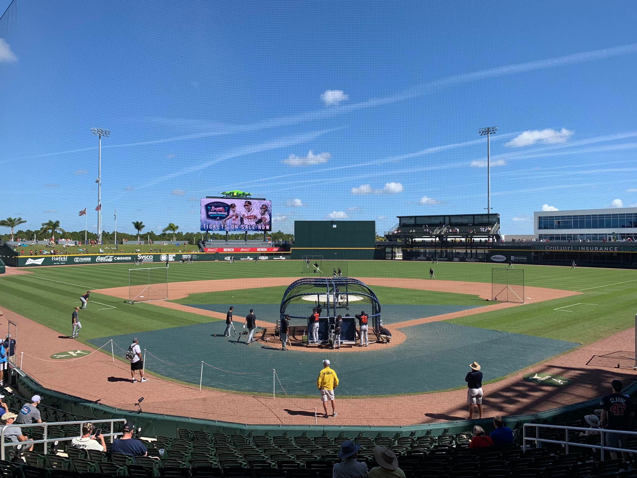 The CoolToday baseball park is ready for the Atlanta Braves for the start  of Major League Baseball spring training at the CoolToday Park, Sunday,  March 13, 2022, in North Port, Fla. (AP