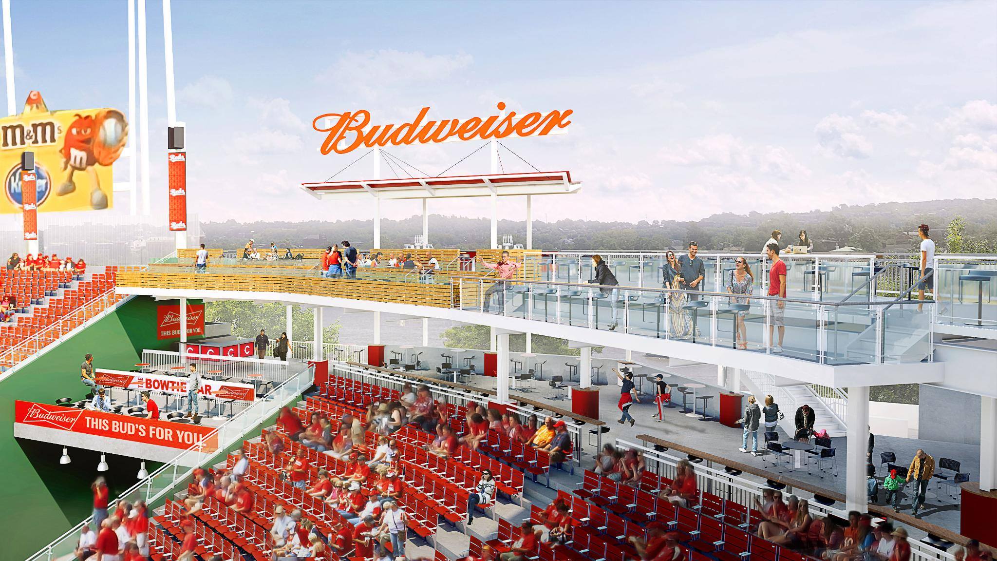 Budweiser Bowtie Bar Great American Ballpark