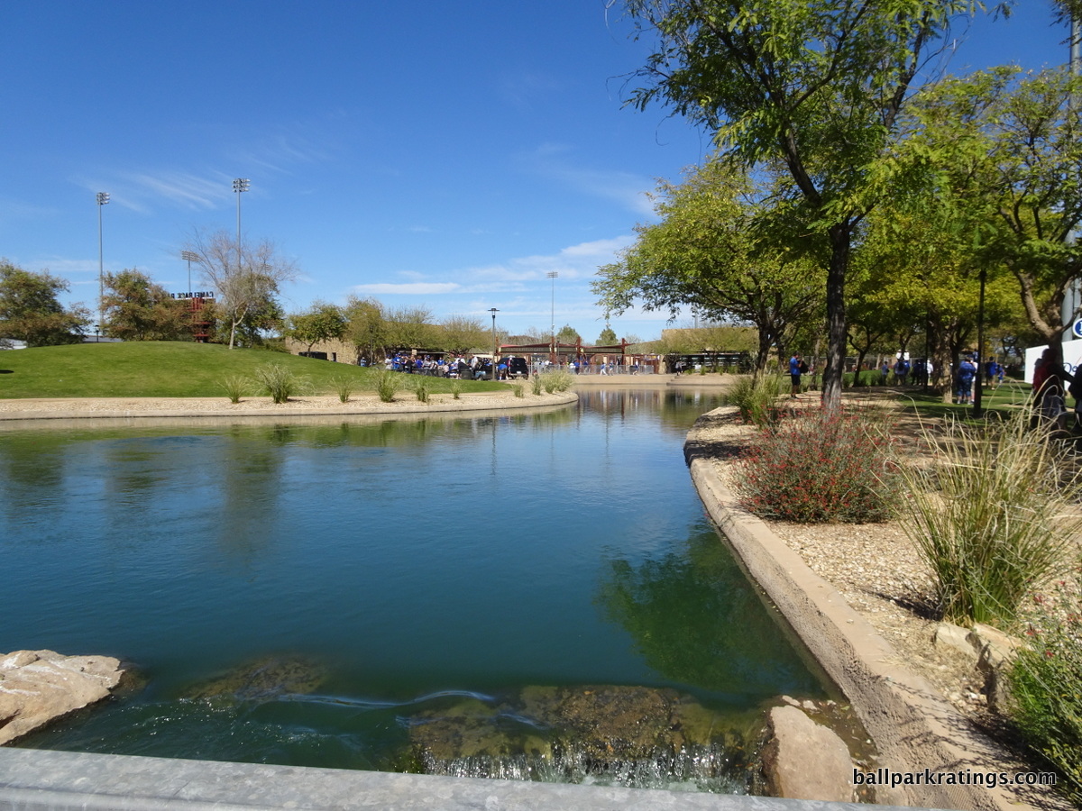 Camelback Ranch lake exterior 