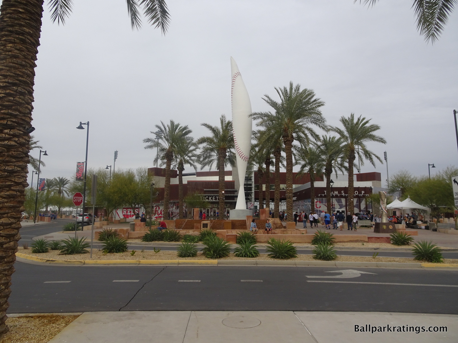 Goodyear Ballpark exterior The Ziz sculpture 