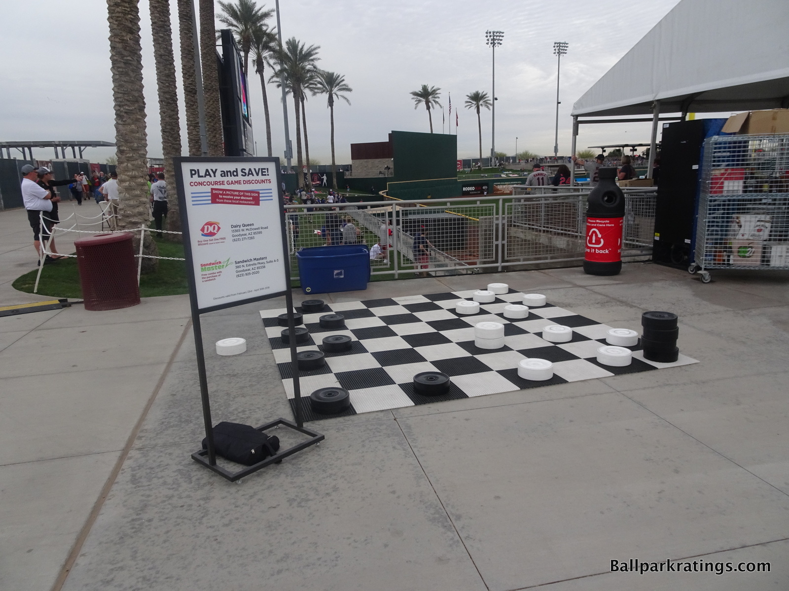 Checkers at Goodyear Ballpark.