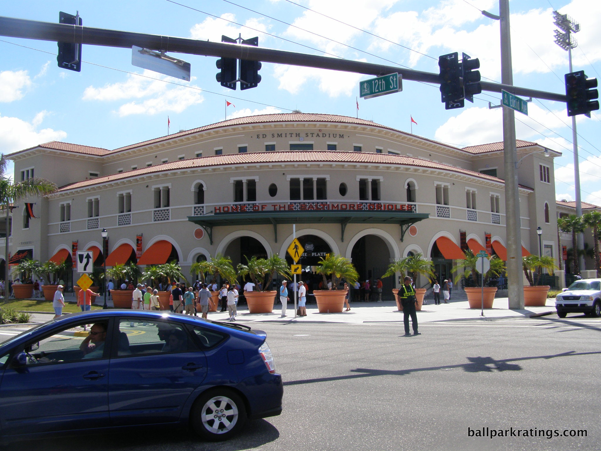 Ed Smith Stadium exterior architecture