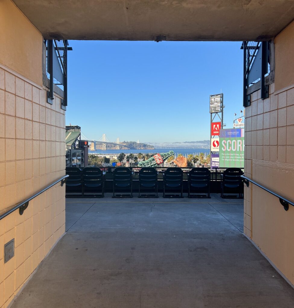 Oracle Park tunnel view