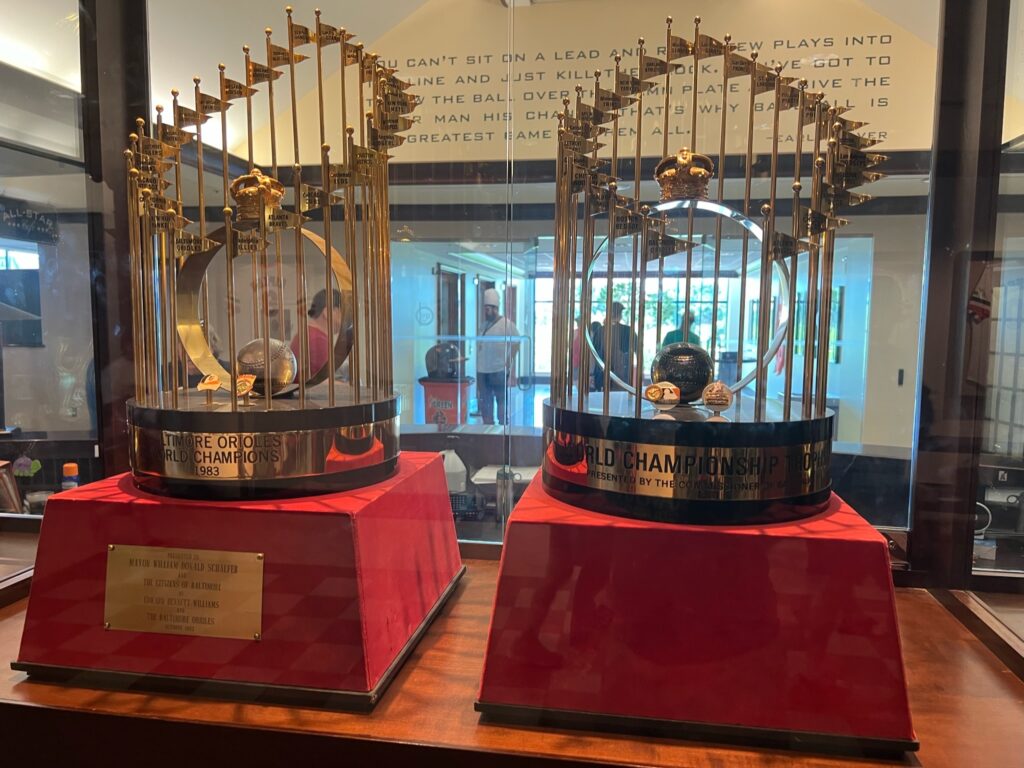 Orioles World Series Trophies