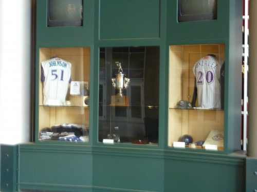 Chase Field 2001 World Series memorabilia in the rotunda