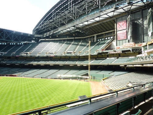 Chase field roof open