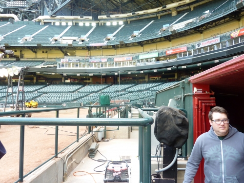 Chase Field inside dugout