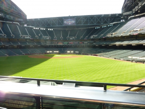 Chase Field view from outfield roof open
