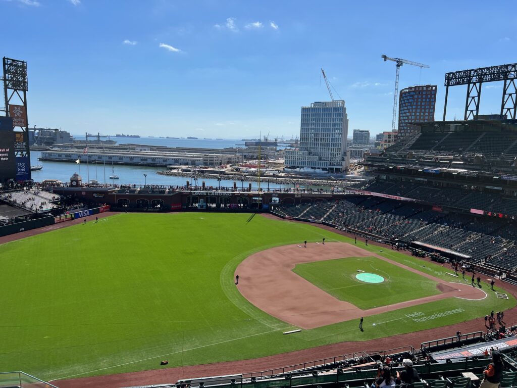 Oracle Park bay views upper deck