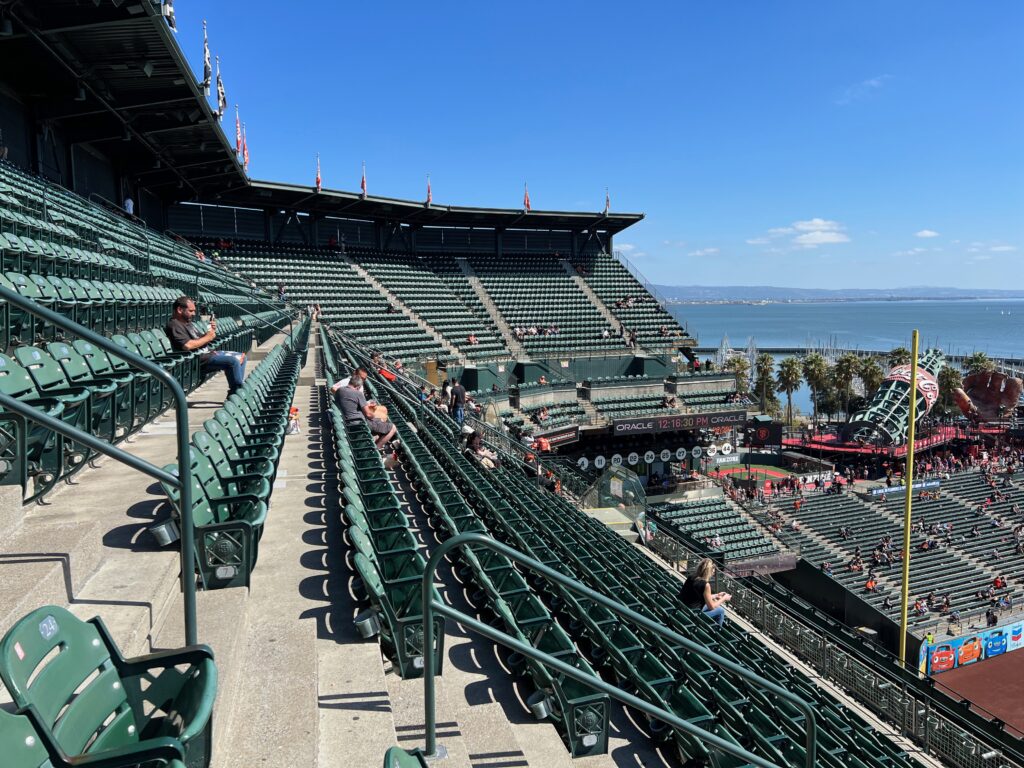 Oracle Park upper deck left field awkward sightlines