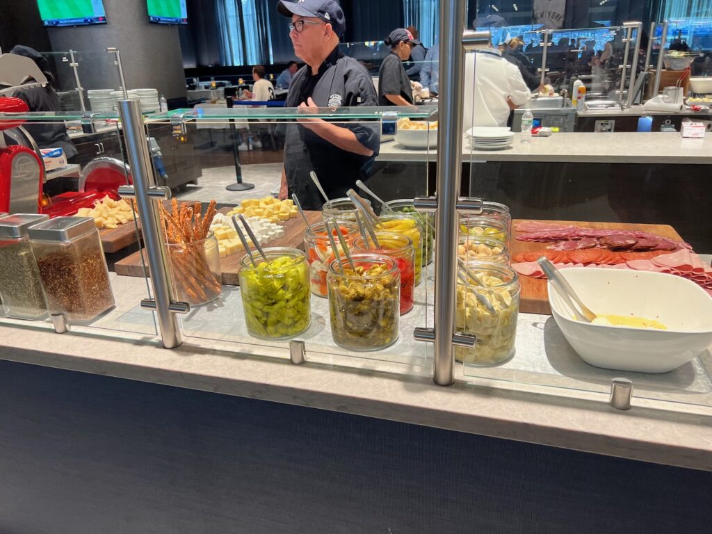 Yankee Stadium Legends Suite food