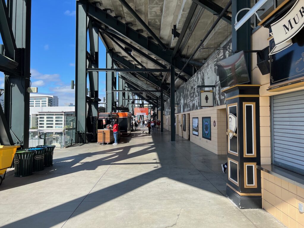 Oracle Park upper deck concourse