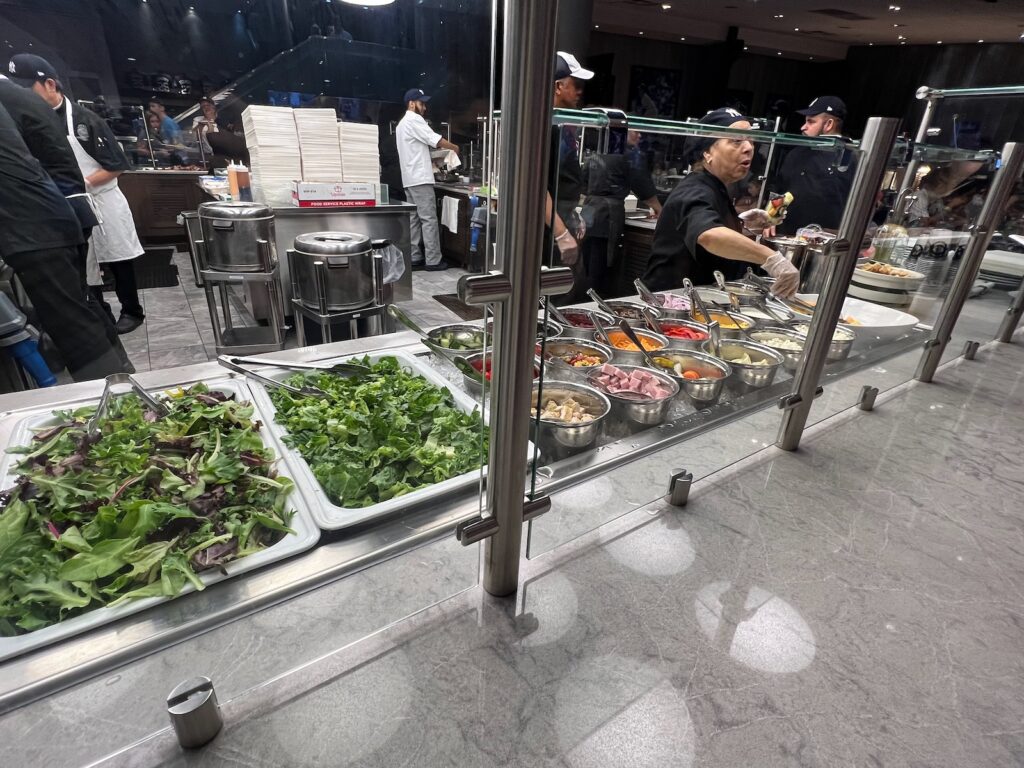 Yankee Stadium Legends Suite food