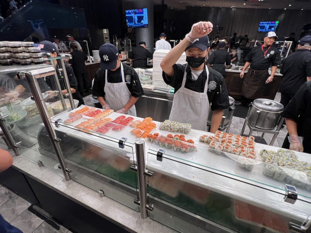 Yankee Stadium Legends Suite food