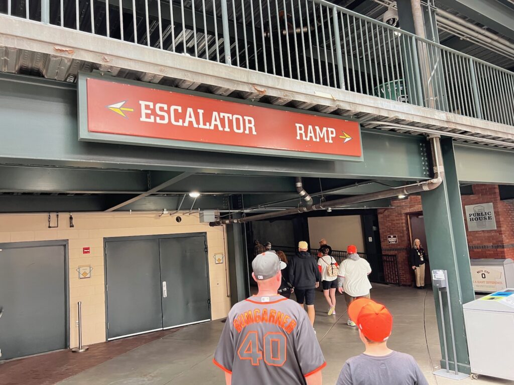 Oracle Park ramps concourse