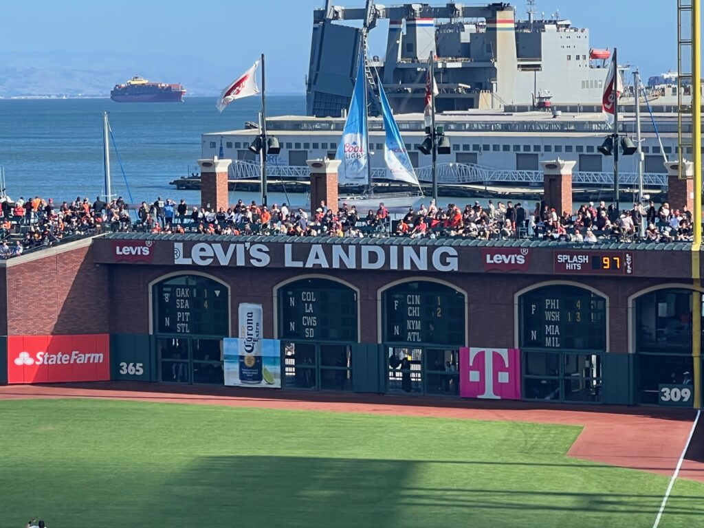 Oracle Park sailboats.