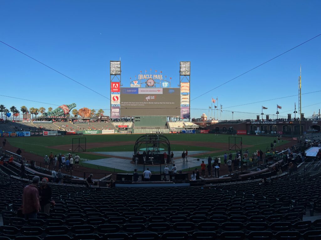 Trio of Colorado Rockies at home in San Francisco with Oracle Park