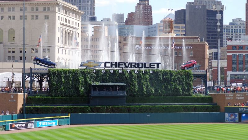 Comerica Park fountains