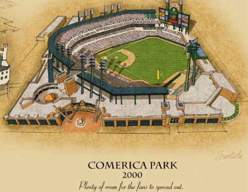 Comerica Park rendering 2000
