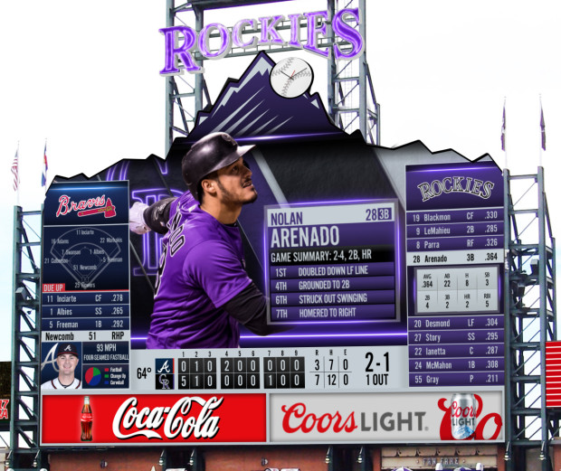 Coors Field new videoboard.