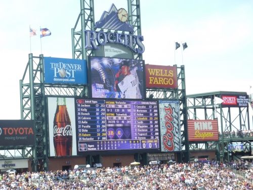 Coors Field prior video system added in the early 2000s